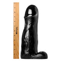 Black Manolith 11 Inch Monster Dildo w/ Balls