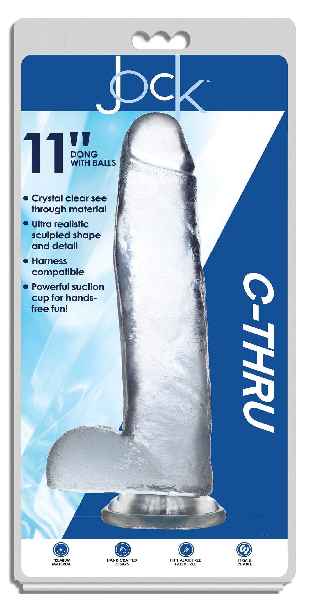 11 Inch Jock C-Thru | Realistic Dildo - Big Realistic Dildo - Large Realistic Dildo - The Dildo Hub