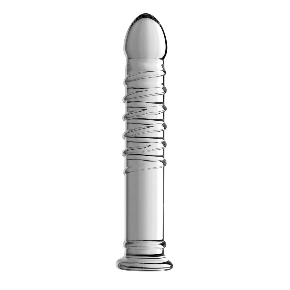 12.25 Inch Behemoth | Large Glass Dildo - Big Glass Dildo - Ribbed Glass Dildo - The Dildo Hub