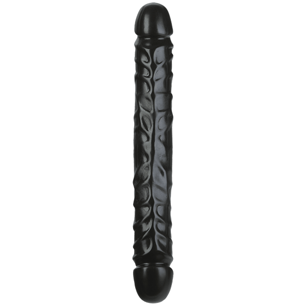 12 Inch Black Veiner | Double Dildo - Double-Headed Dildo - Extra Large Dildo - The Dildo Hub