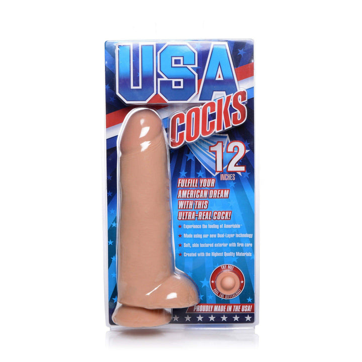 12 Inch Cock | Dual Layer Realistic Dildo - Huge Realistic Dildo - Large Realistic Dildo - The Dildo Hub