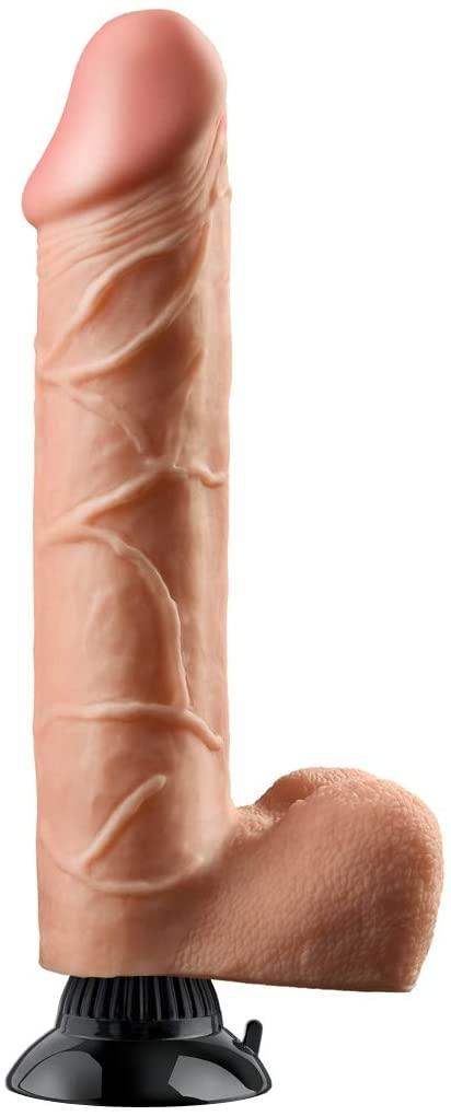 12 Inch Deluxe | Vibrating Dildo - Huge Realistic Dildo - Extreme Dildo - Extra Large Dildo - The Dildo Hub