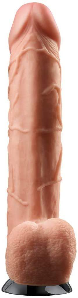 12 Inch Deluxe | Vibrating Dildo - Huge Realistic Dildo - Extreme Dildo - Extra Large Dildo - The Dildo Hub