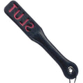 12 Inch Leather Spanking Paddle - Slut | BDSM Accessories