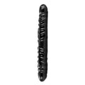 12 Inch Veined Black Double Dildo
