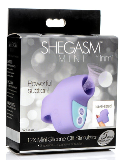 12X Mini Silicone Clit Stimulator - Purple - The Dildo Hub