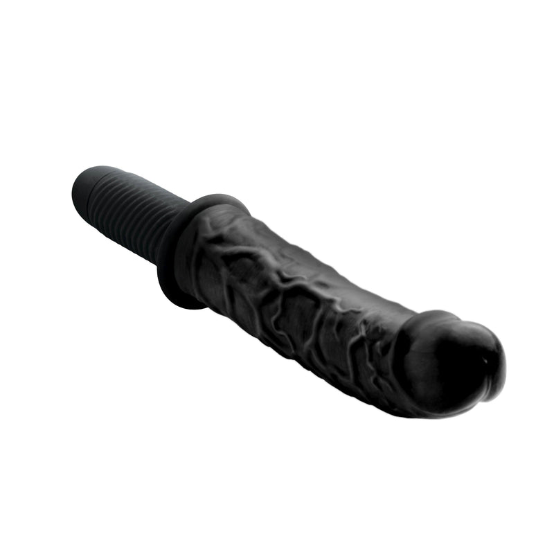 13.5 Inch Black Dicktator | 13 Mode Vibrating Dildo - Thrusting Dildo - Large Vibrating Dildo - The Dildo Hub