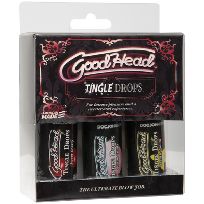 Goodhead - Tingle Drops- 3-Pack - French Vanilla, Cotton Candy, Sweet Cherry  from Doc Johnson