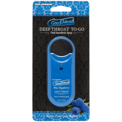Goodhead - Deep Throat Spray to-Go - Blue Raspberry - .33 Oz.  from Doc Johnson