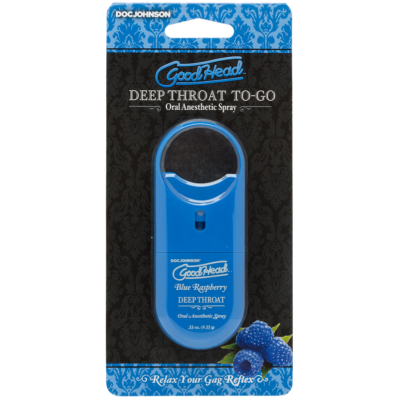 Goodhead - Deep Throat Spray to-Go - Blue Raspberry - .33 Oz.  from Doc Johnson