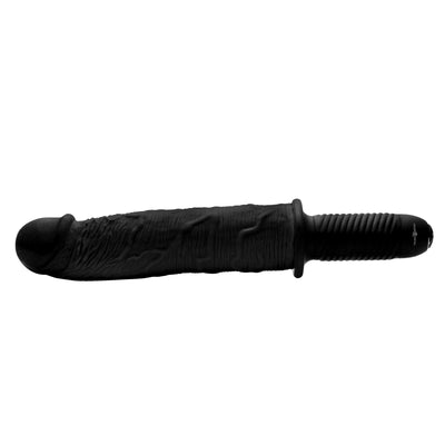 14.5 Inch Black Violator | 13-Mode Large Vibrating Dildo - Thrusting Dildo - The Dildo Hub