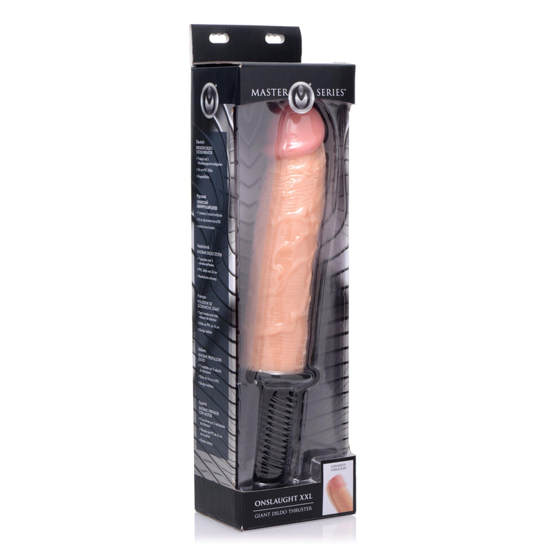 14.5 Inch Flesh Violator | 13-Mode Large Vibrating Dildo - Thrusting Dildo - The Dildo Hub