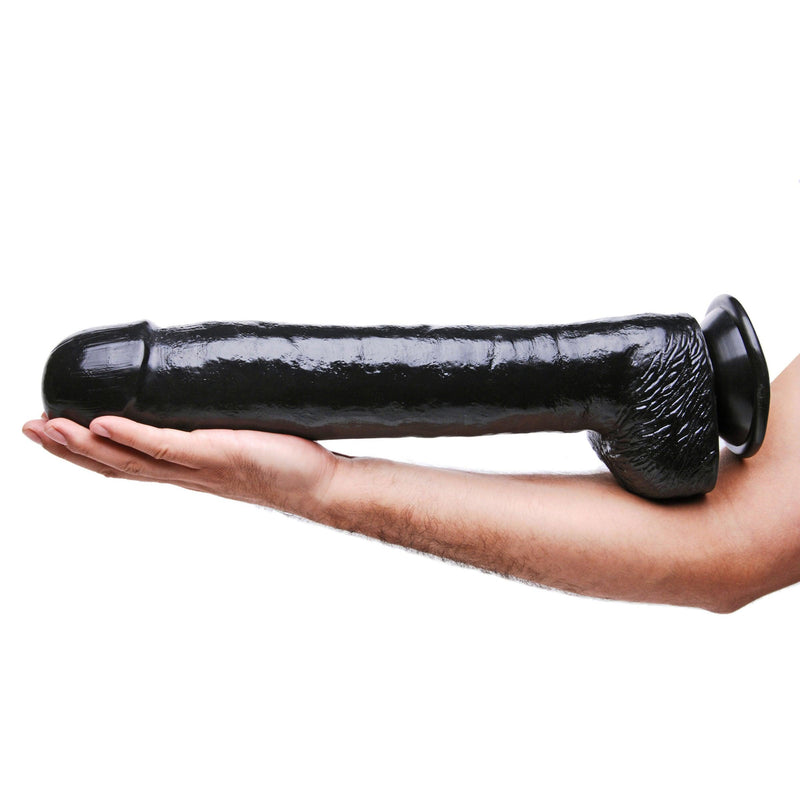 17 Inch Black Destroyer | Large Realistic Dildo - Huge Realistic Dildo - Extreme Dildo - The Dildo Hub