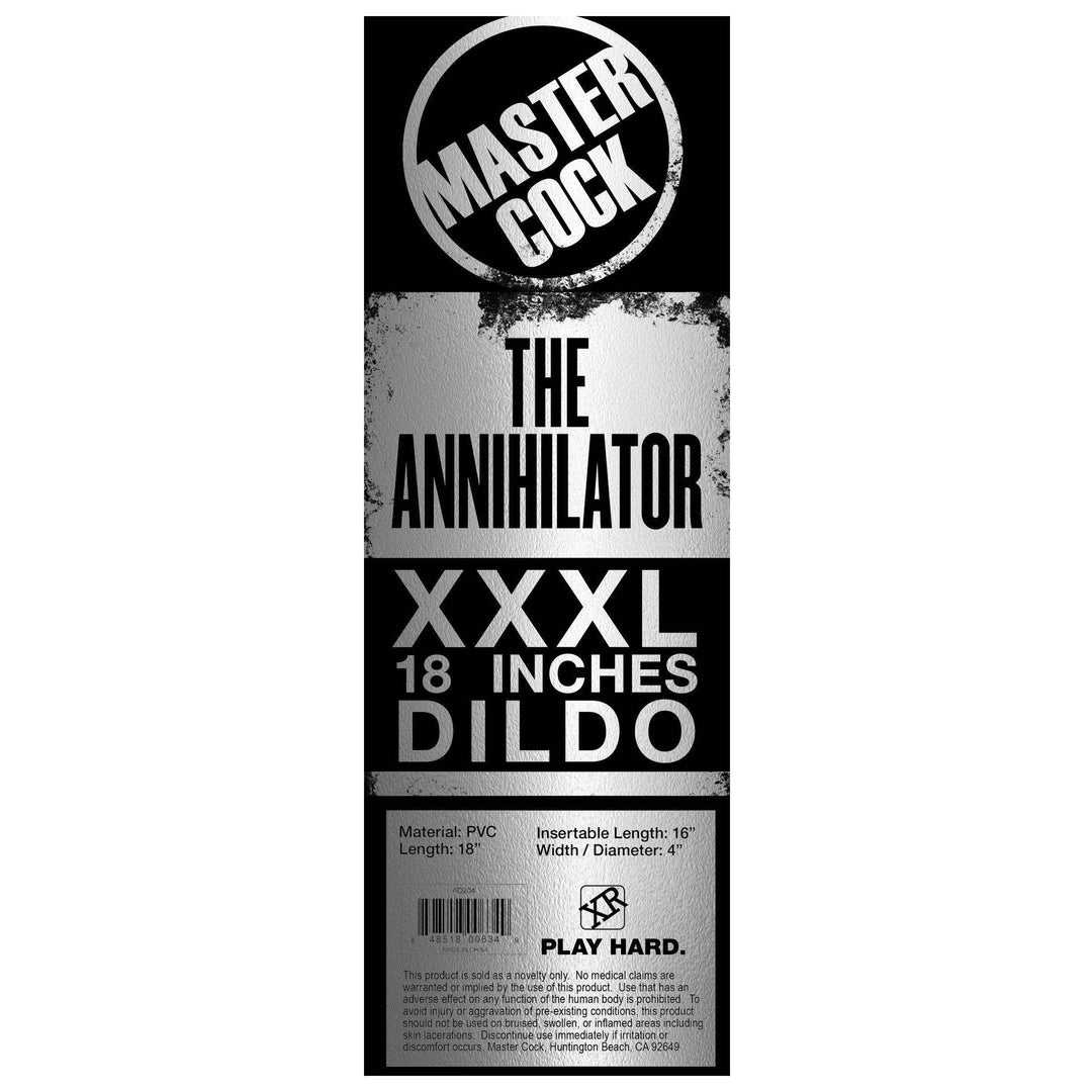 18 Inch Black Annihilator | Huge Realistic Dildo - Extreme Dildo - Extra Large Dildo - The Dildo Hub
