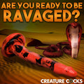 King Cobra 18 Inch XL Silicone Snake Dildo w/ Suction Cup