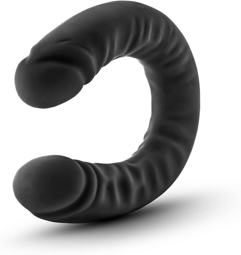 Ruse Silicone Double Headed Dildo-Black 18" Sex Toys from thedildohub.com