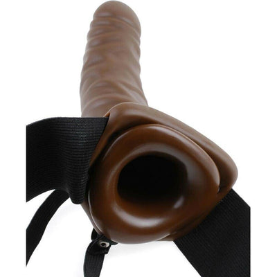 Fetish Fantasy Series 8" Hollow Strap-on - Brown  from thedildohub.com