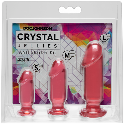 Pink Crystal Jellies Anal Starter Kit | Doc Johnson Sex Toys from thedildohub.com