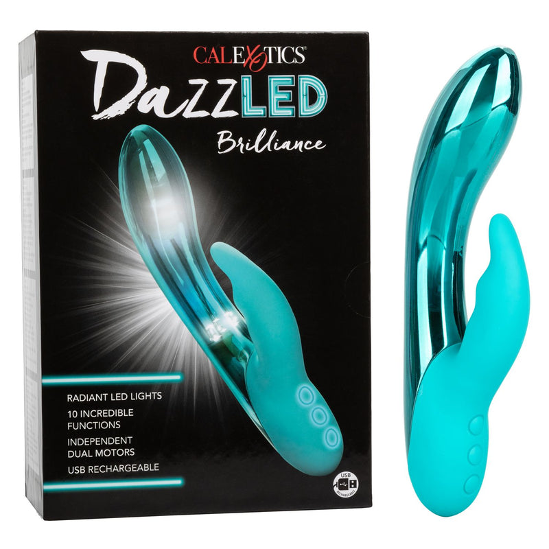 DazzLED Brilliance Illuminated Dual Stimulation Vibrator | CalExotics  from thedildohub.com