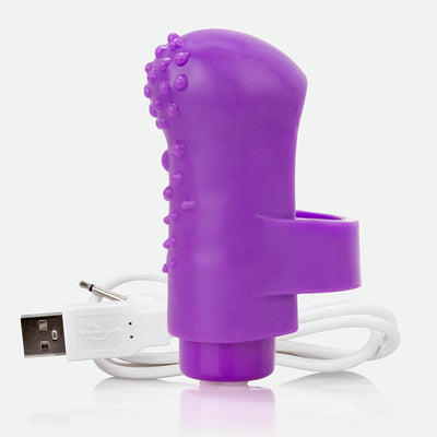 Charged FingO Rechargeable Purple Finger Vibrator | ScreamingO Sex Toys from thedildohub.com