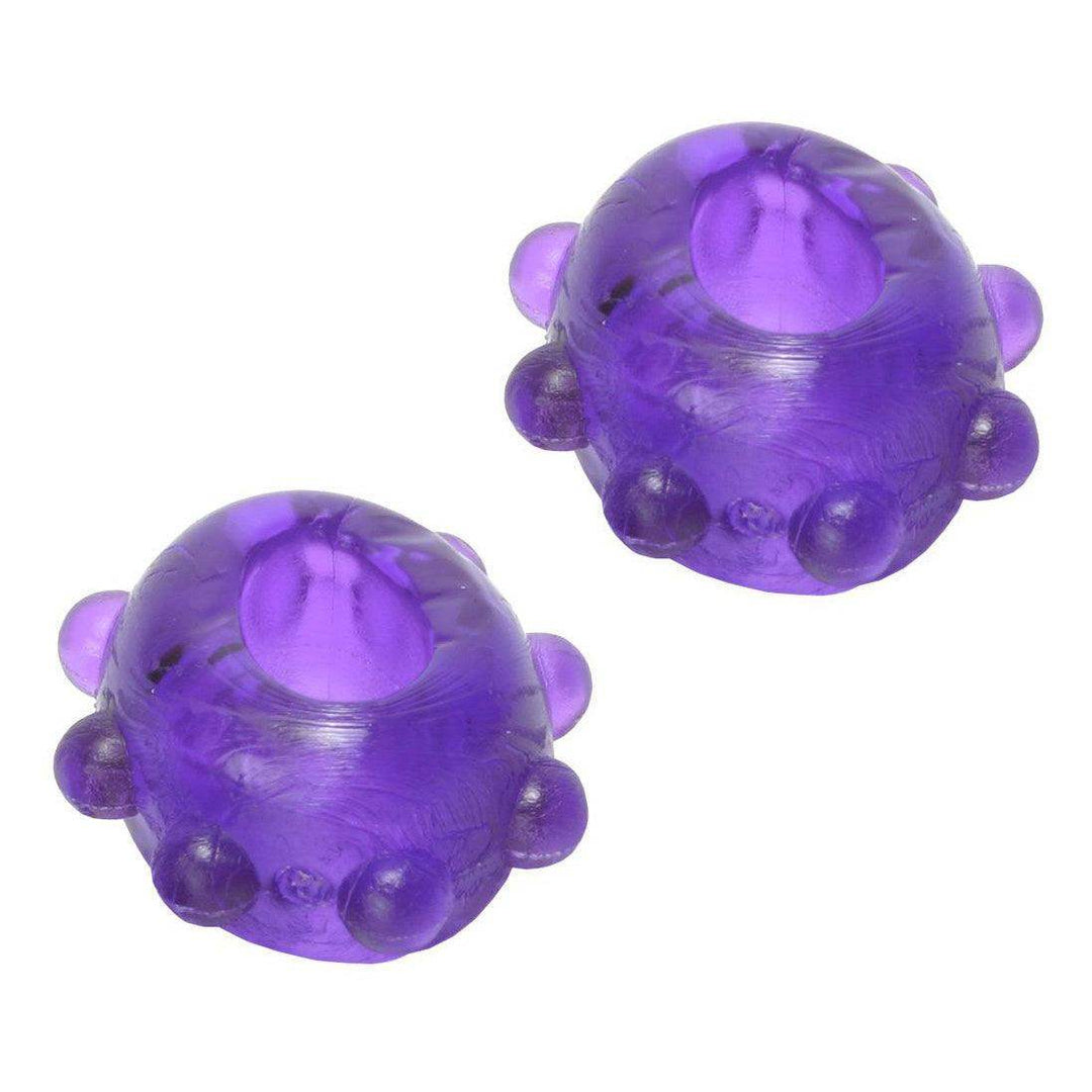 2 Gummy Cock Rings- Purple - The Dildo Hub