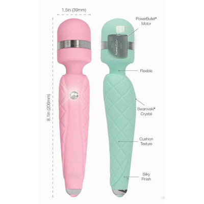 Pillow Talk Cheeky Wand Vibrator With Swarovski Crystal - Pink | BMS Factory  from BMS Factory