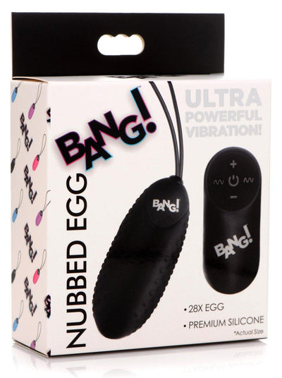 28X Nubbed Silicone Vibrating Egg with Remote Control - The Dildo Hub