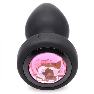 28X Vibrating Silicone Gem Anal Plug - Small - The Dildo Hub