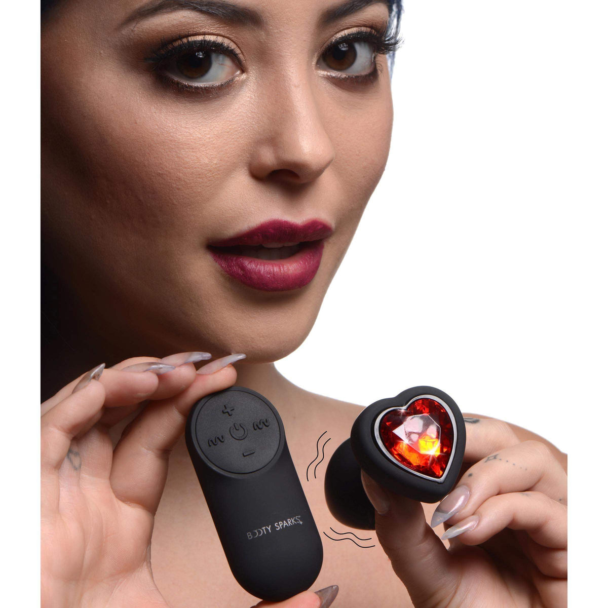 28X Vibrating Silicone Heart Anal Plug - Small - The Dildo Hub