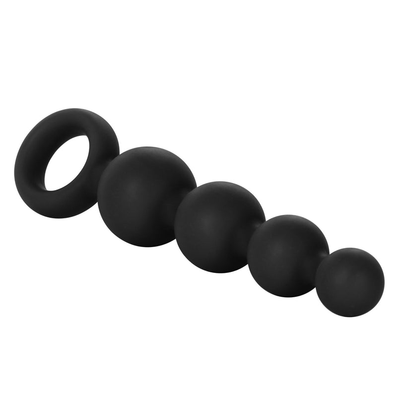 Silicone Booty Beads - Black  from thedildohub.com