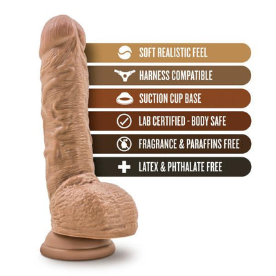 Silicone Willy's - 9 Inch Silicone Dildo With Balls - Mocha  from thedildohub.com