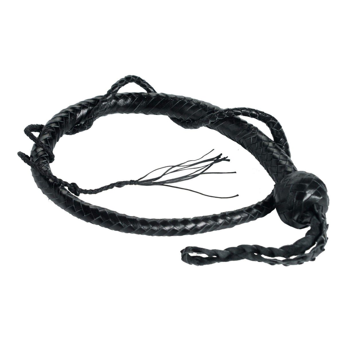 3 Foot Snakewhip 12 Plait - Black - The Dildo Hub