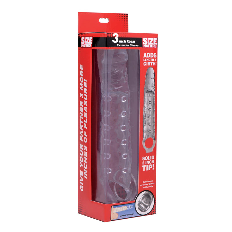 3 Inch Clear Extender Sleeve - The Dildo Hub