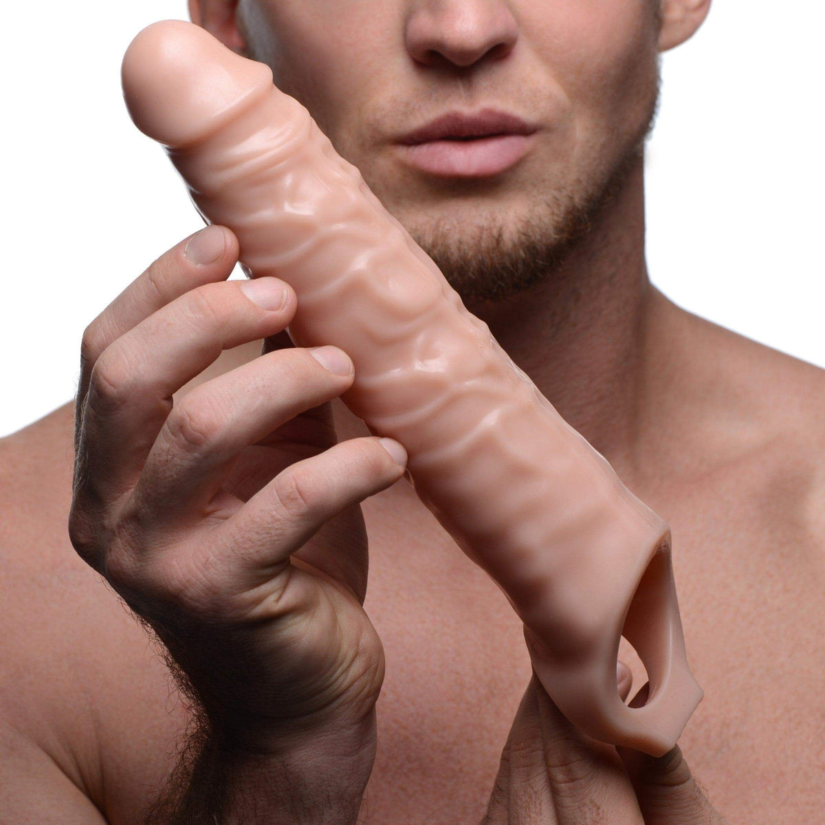 3 Inch Extender Sleeve Flesh - The Dildo Hub
