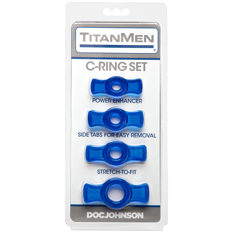 TitanMen® Tools - Cock Ring Set - Blue | Doc Johnson  from Doc Johnson