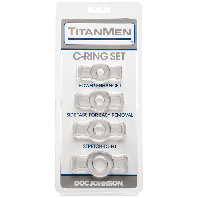 TitanMen® Tools - Cock Ring Set - Clear | Doc Johnson  from Doc Johnson