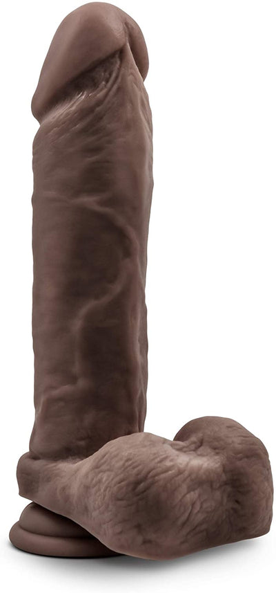 Au Naturel Chocolate Realistic Dildo With Suction Cup - 9.50 Inches | Blush  from thedildohub.com