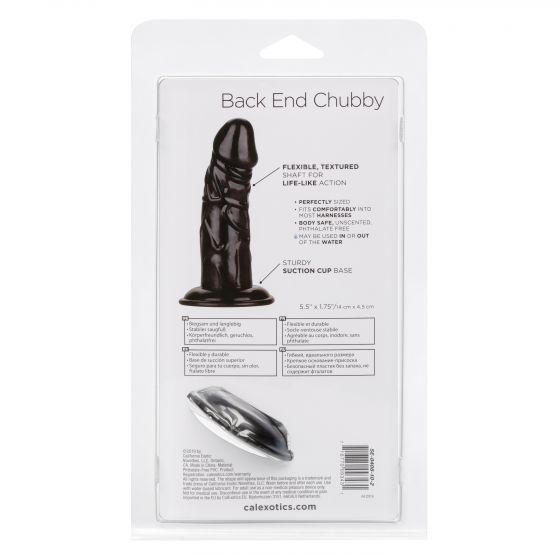 Back End Chubby Black Realistic Dildo - 5.50 Inches | CalExotics  from thedildohub.com