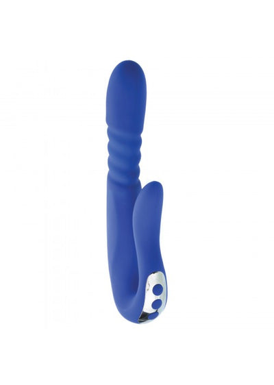 Eve's Deluxe Thruster Deluxe Blue Vibrator - 9 Inches | Adam & Eve  from thedildohub.com