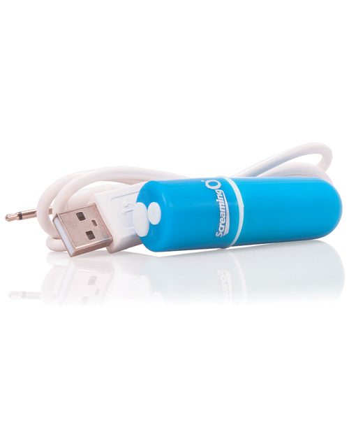 Charged Vooom Rechargeable Blue Bullet Vibrator | ScreamingO Sex Toys from thedildohub.com