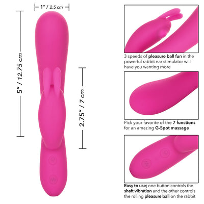 Embrace Massaging Rabbit-Pink 8" Sex Toys from thedildohub.com
