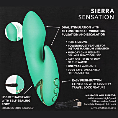 California Dreaming Sierra Sensation Luxurious Vibrator | CalExotics  from thedildohub.com