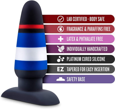 4.75 Inch Pride P4 Power Play Silicone Butt Plug - The Dildo Hub