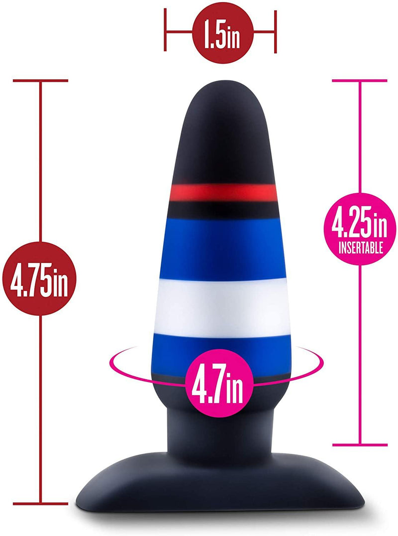 4.75 Inch Pride P4 Power Play Silicone Butt Plug - The Dildo Hub