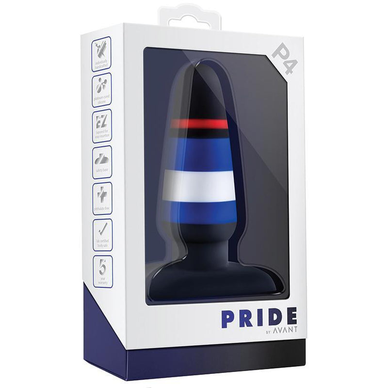 4.75 Inch Pride P4 Power Play Silicone Butt Plug - The Dildo Hub