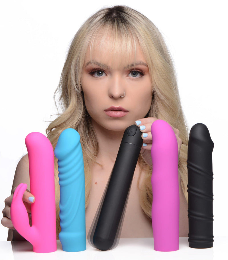 4-In-1 XL Silicone Bullet and Sleeves Kit - The Dildo Hub