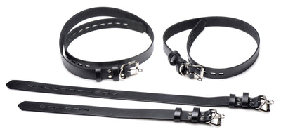 4 Pack Leather Locking Bondage Straps - The Dildo Hub