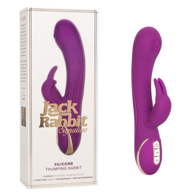 Jack Rabbit Signature Silicone Thumping Rabbit Vibrator 9"  from thedildohub.com