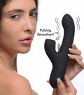 5 Star 13X Silicone Pulsing and Rabbit Vibrator - Black