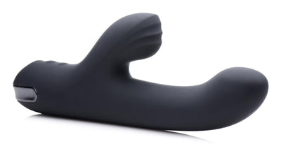 5 Star 13X Silicone Pulsing and Rabbit Vibrator - Black - The Dildo Hub